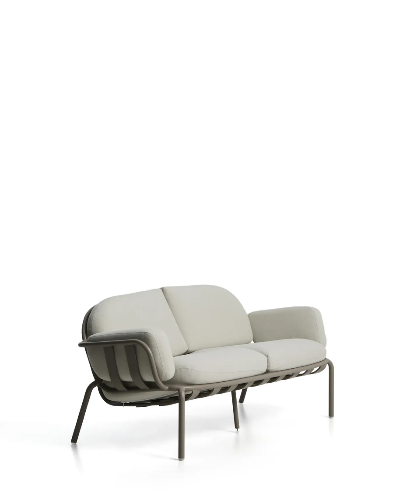 Kave Home 2-Zitsbank Joncols Outdoor Aluminium Taupe Beige