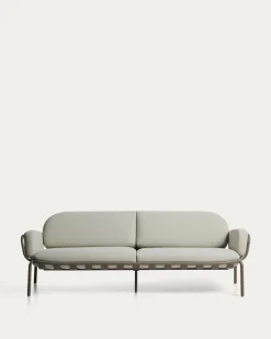 Kave Home 3-Zitsbank Joncols Outdoor Aluminium Taupe Beige