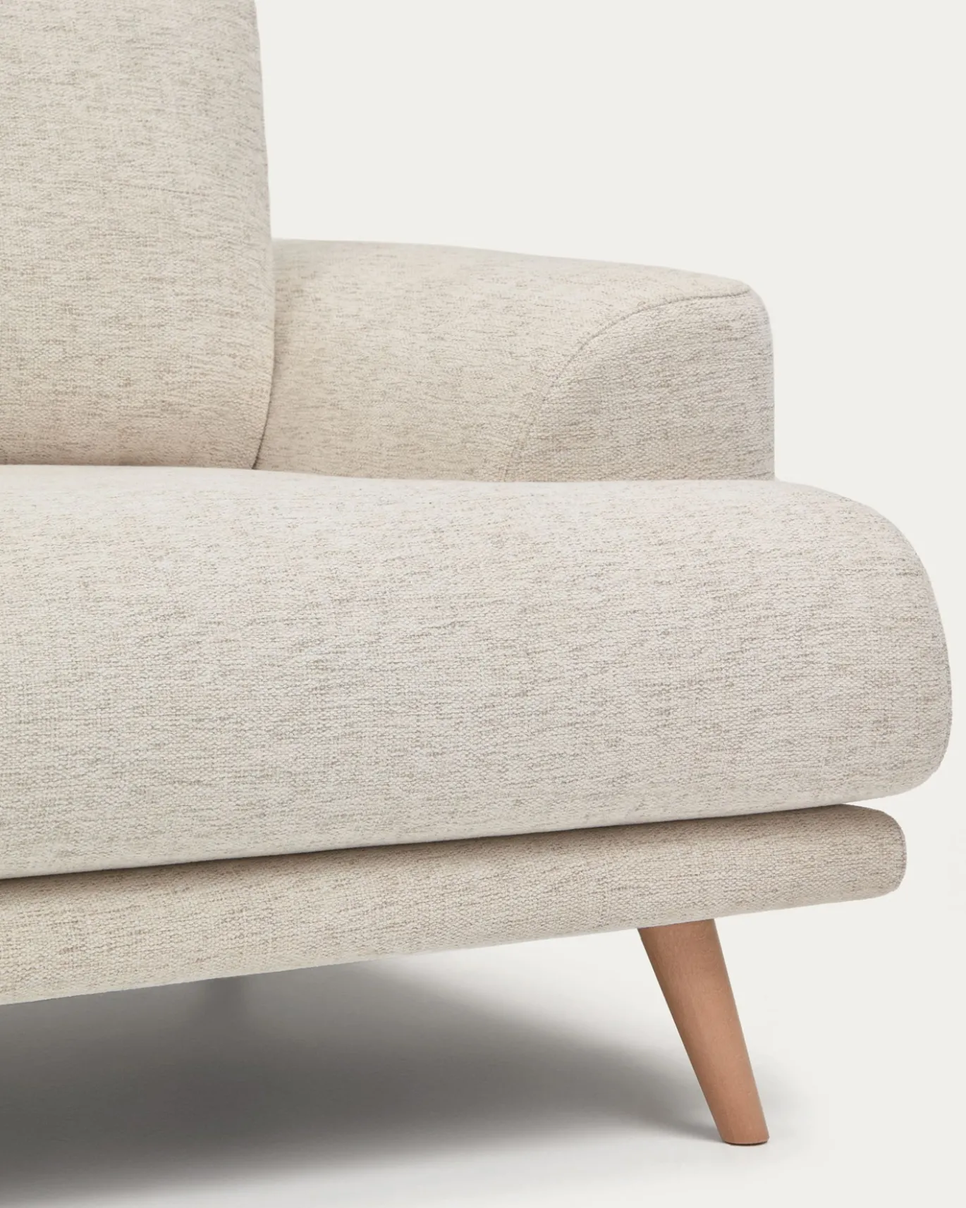 Kave Home 3-zitsbank Karin Wit Massief Beukenhout 231cm