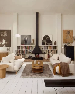 Kave Home 3-zitsbank Karin Wit Massief Beukenhout 231cm