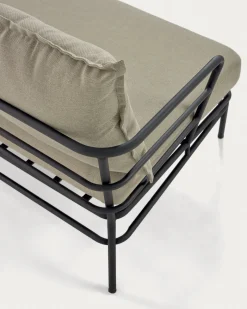 Kave Home 3-zitsbank Mareluz Zwart Staal 197cm