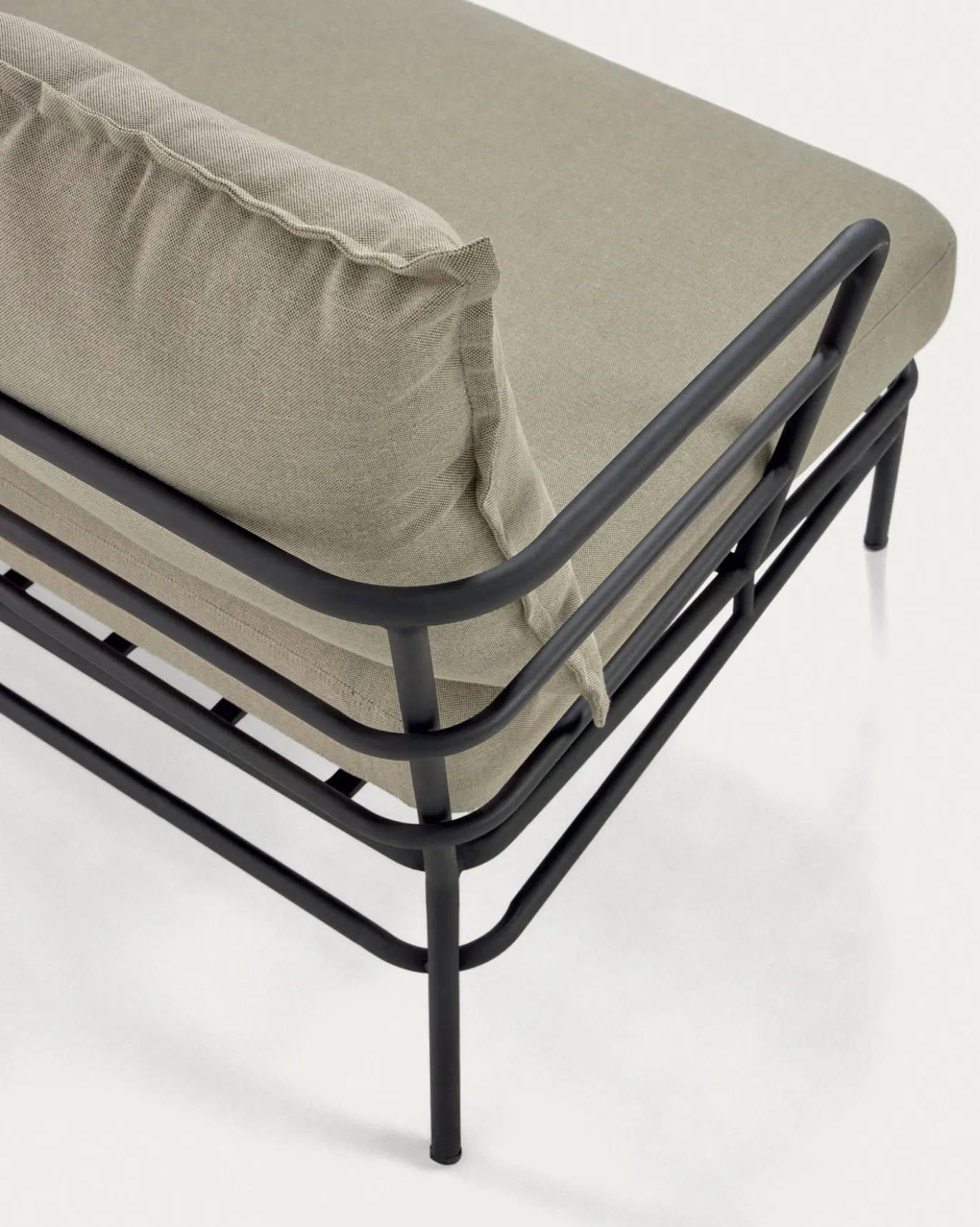 Kave Home 3-zitsbank Mareluz Zwart Staal 197cm