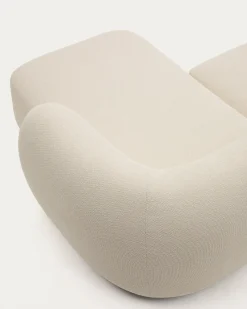 Kave Home 3-Zitsbank Martina Modulair met Chaise Longue Rechts Ecru 287cm