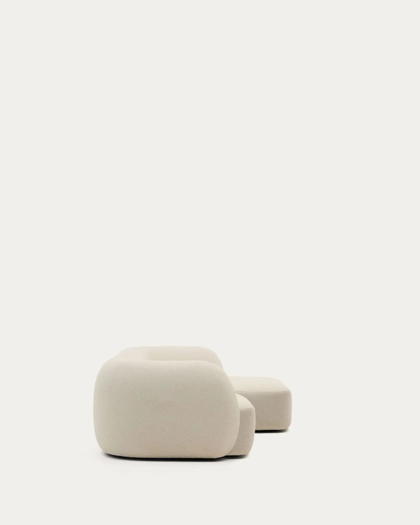 Kave Home 3-Zitsbank Martina Modulair met Chaise Longue Rechts Ecru 287cm