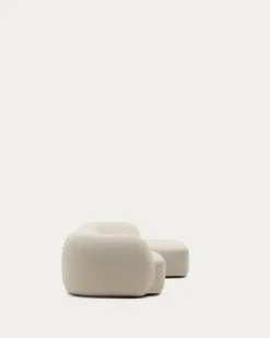 Kave Home 4-Zitsbank Martina Modulair met Chaise Longue Rechts Ecru 377cm