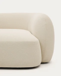 Kave Home 2-Zitsbank Martina Modulair met Chaise Longue Links Ecru 230cm