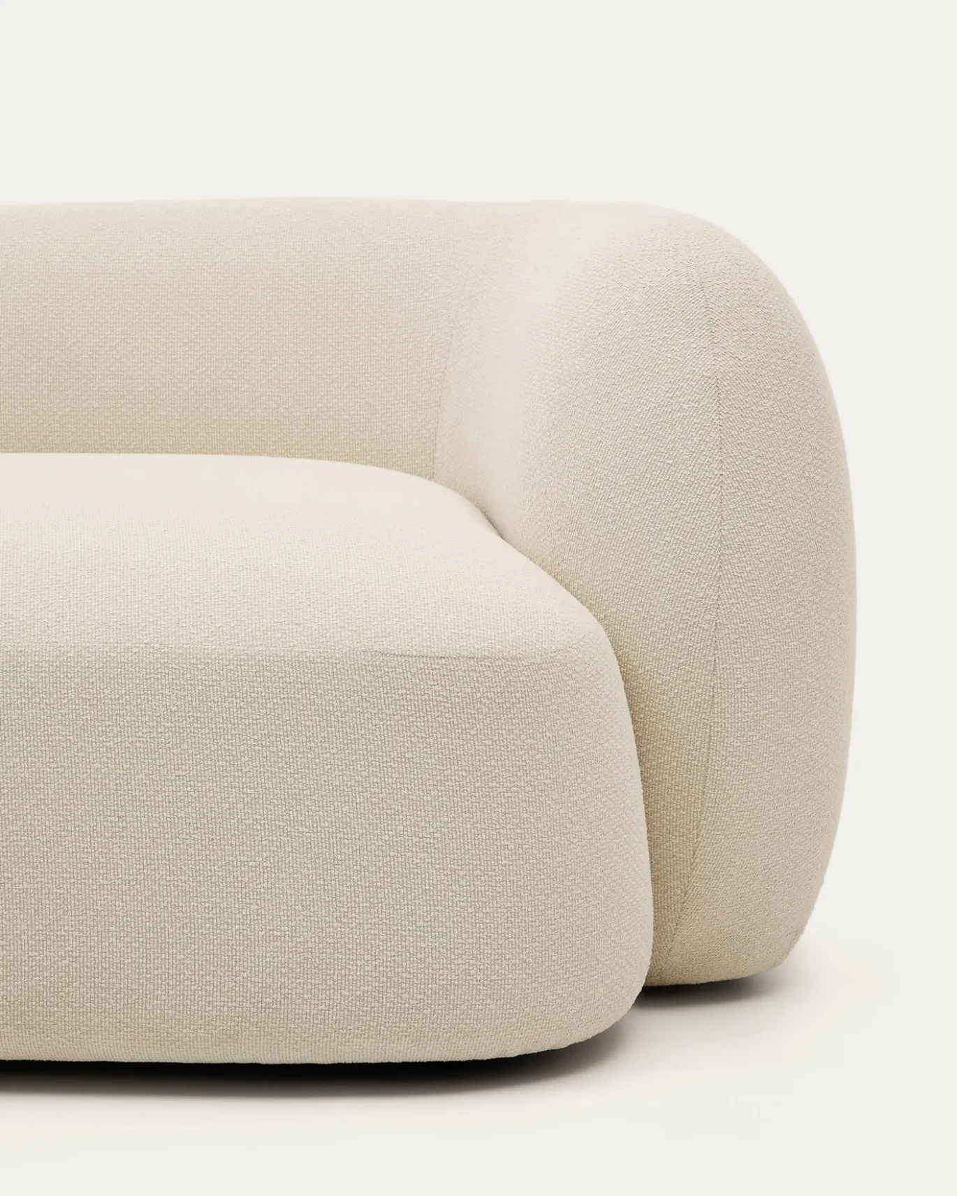 Kave Home 2-Zitsbank Martina Modulair met Chaise Longue Links Ecru 230cm