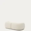 Kave Home 2-Zitsbank Martina Modulair met Chaise Longue Rechts Ecru 230cm