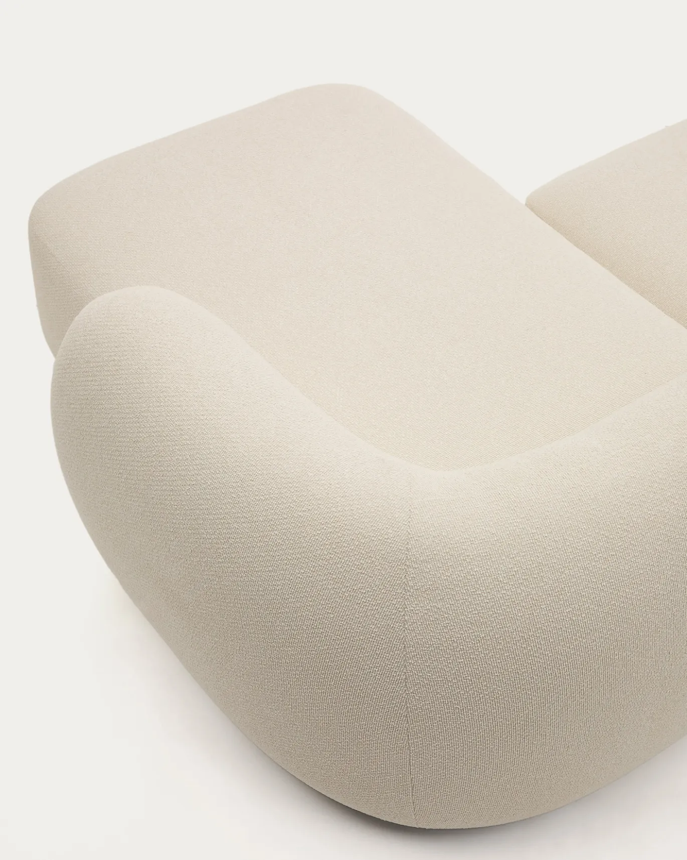 Kave Home 2-Zitsbank Martina Modulair met Chaise Longue Rechts Ecru 230cm