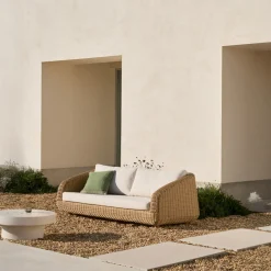 Kave Home 3-zitsbank Meria Rotan 208cm