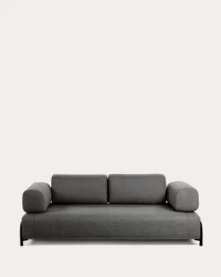 Kave Home 3-zitsbank Modulair Compo Donkergrijs 232cm