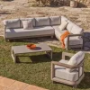 Kave Home 3-Zitsbank Nerano Aluminium Taupe 208cm