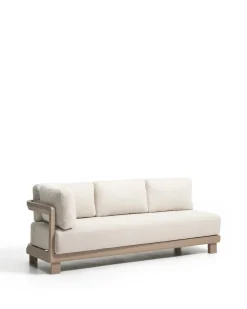 Kave Home 3-Zitsbank Nerano Aluminium Taupe 208cm