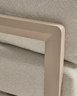 Kave Home 3-Zitsbank Nerano Aluminium Taupe 208cm