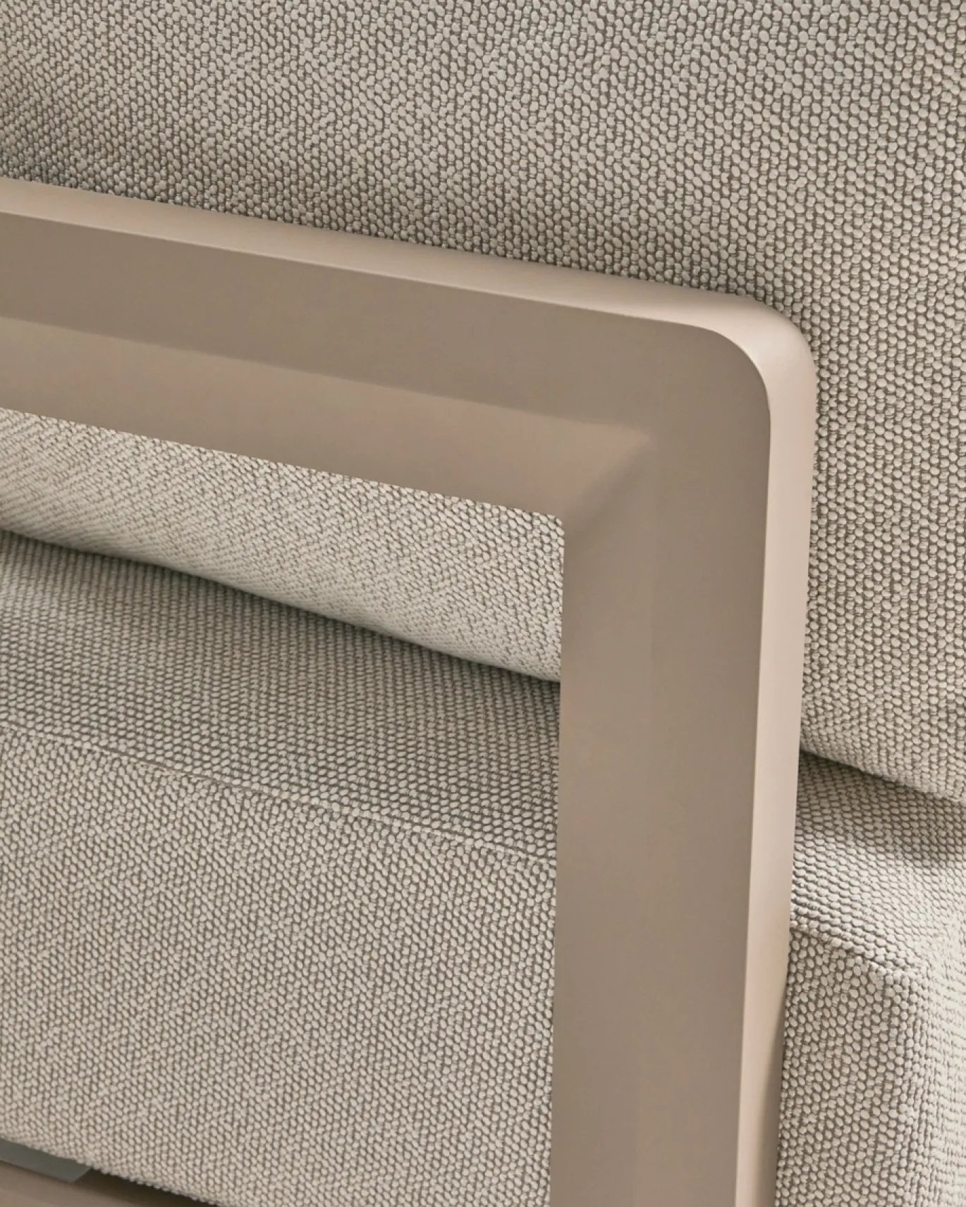 Kave Home 3-Zitsbank Nerano Aluminium Taupe 208cm
