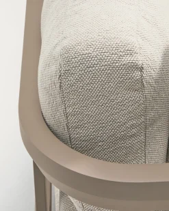 Kave Home 3-Zitsbank Nerano Aluminium Taupe 208cm
