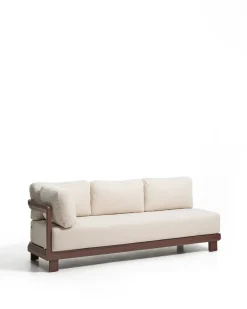 Kave Home 3-Zitsbank Nerano Aluminium Bruin 208cm