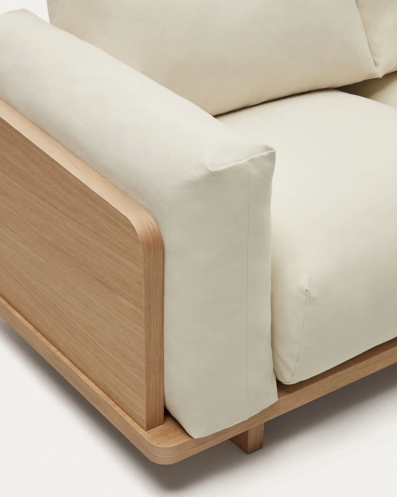 Kave Home 3-Zitsbank Oaq Beige 225cm