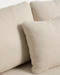 Kave Home 2-Zitsbank Osani Aluminium Taupe Touw Beige 170cm