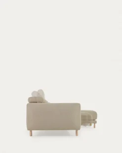 Kave Home 3-zitsbank Singa Chaise Longue Rechts Beige 296cm