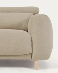 Kave Home 3-zitsbank Singa Chaise Longue Links Beige 296cm
