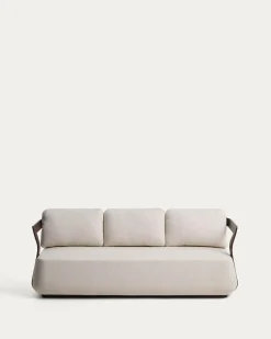 Kave Home 3-Zitsbank Tamaris Aluminium Bruin 217cm