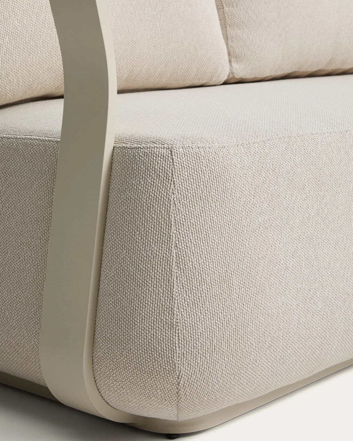 Kave Home 3-Zitsbank Tamaris Aluminium Taupe 217cm