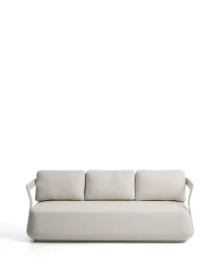 Kave Home 3-Zitsbank Tamaris Aluminium Taupe 217cm