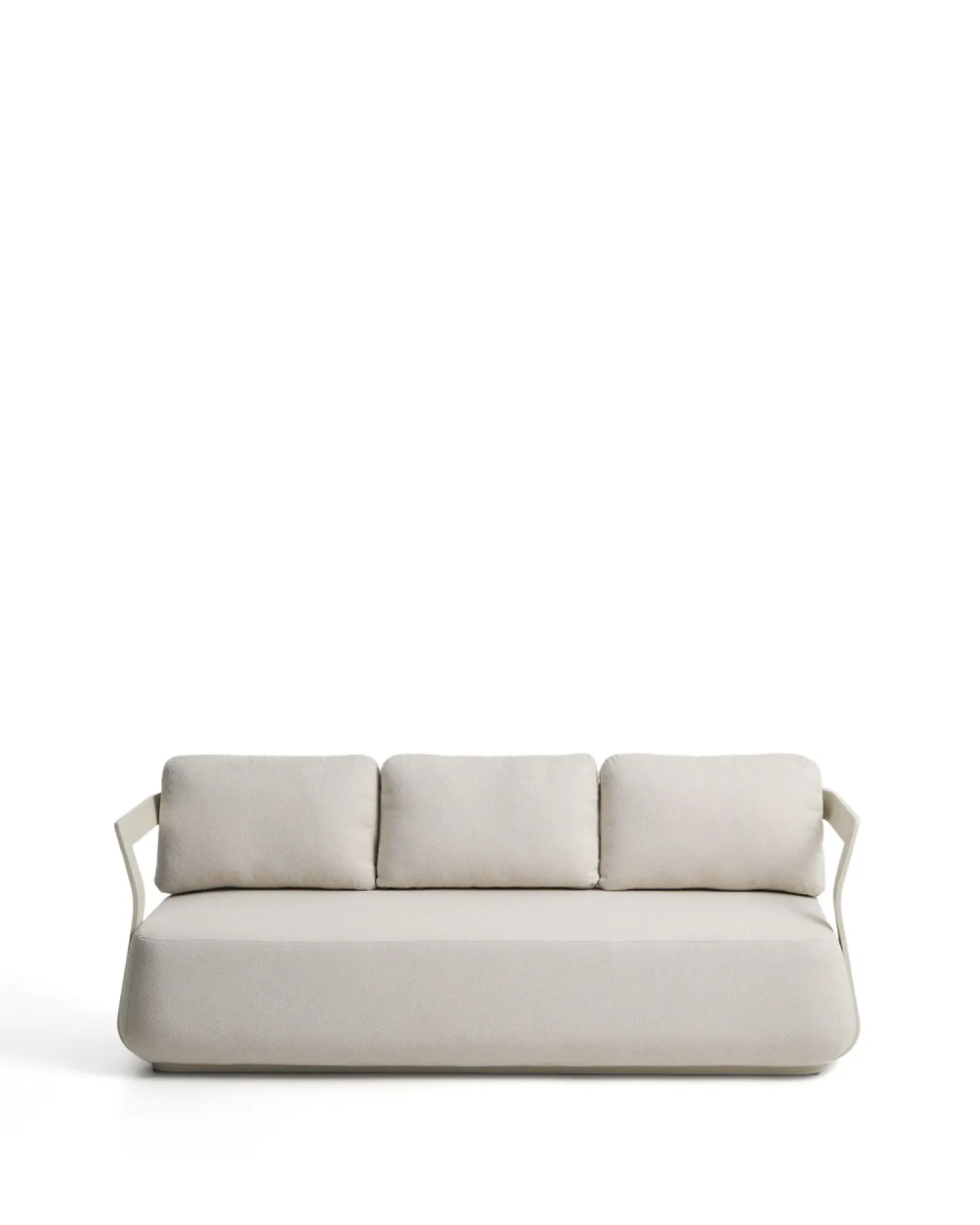 Kave Home 3-Zitsbank Tamaris Aluminium Taupe 217cm