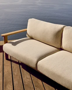 Kave Home 3-zitsbank Tirant Massief Teakhout 212cm