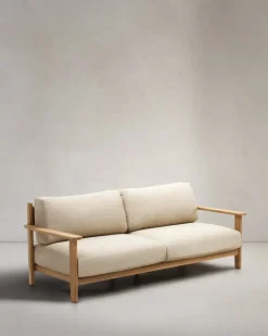Kave Home 3-zitsbank Tirant Massief Teakhout 212cm