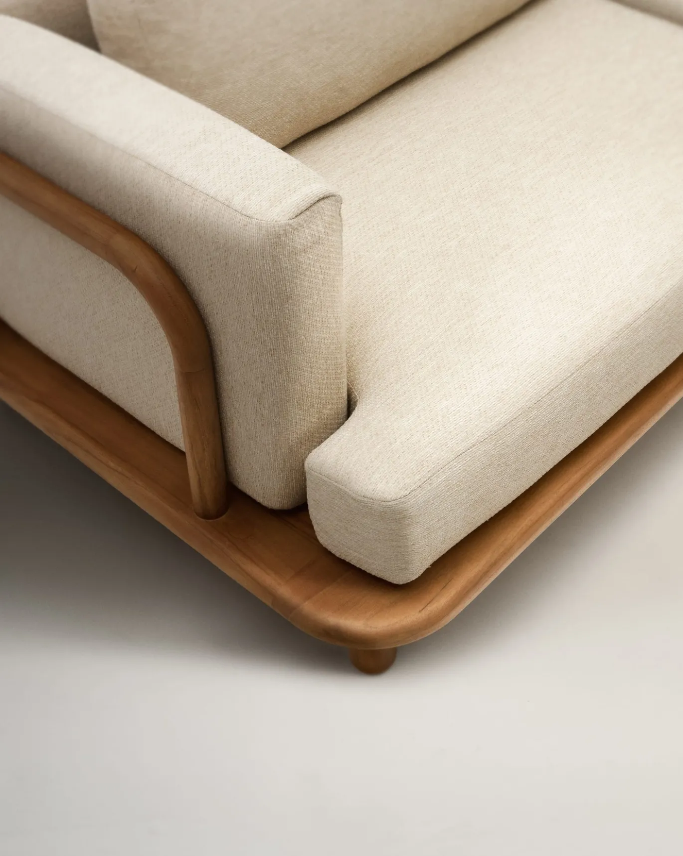Kave Home 3-zitsbank Turqueta Massief Teakhout 230cm