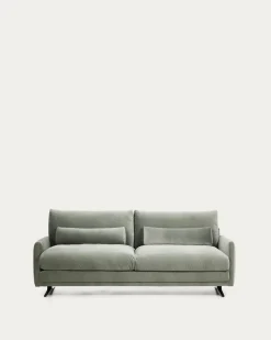 Kave Home 2-Zitsbank Veliro Fluweel Groen