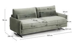 Kave Home 2-Zitsbank Veliro Fluweel Groen