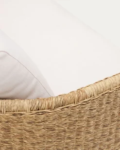 Kave Home 3-zitsbank Xoriguer Rotan en Massief Eucalyptushout 223cm