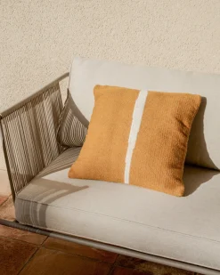 Kave Home 2-zitsbank Zivia Staal Taupe Touw Beige 178cm