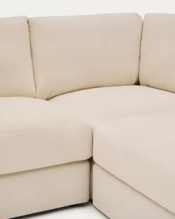 Kave Home 5-zitshoekbank Alea Ecru Chenille Modulaire 310x310cm