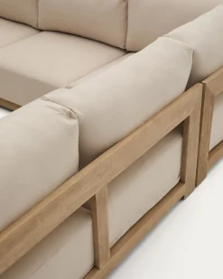 Kave Home 5-zitshoekbank Ambra Acaciahout 248cm