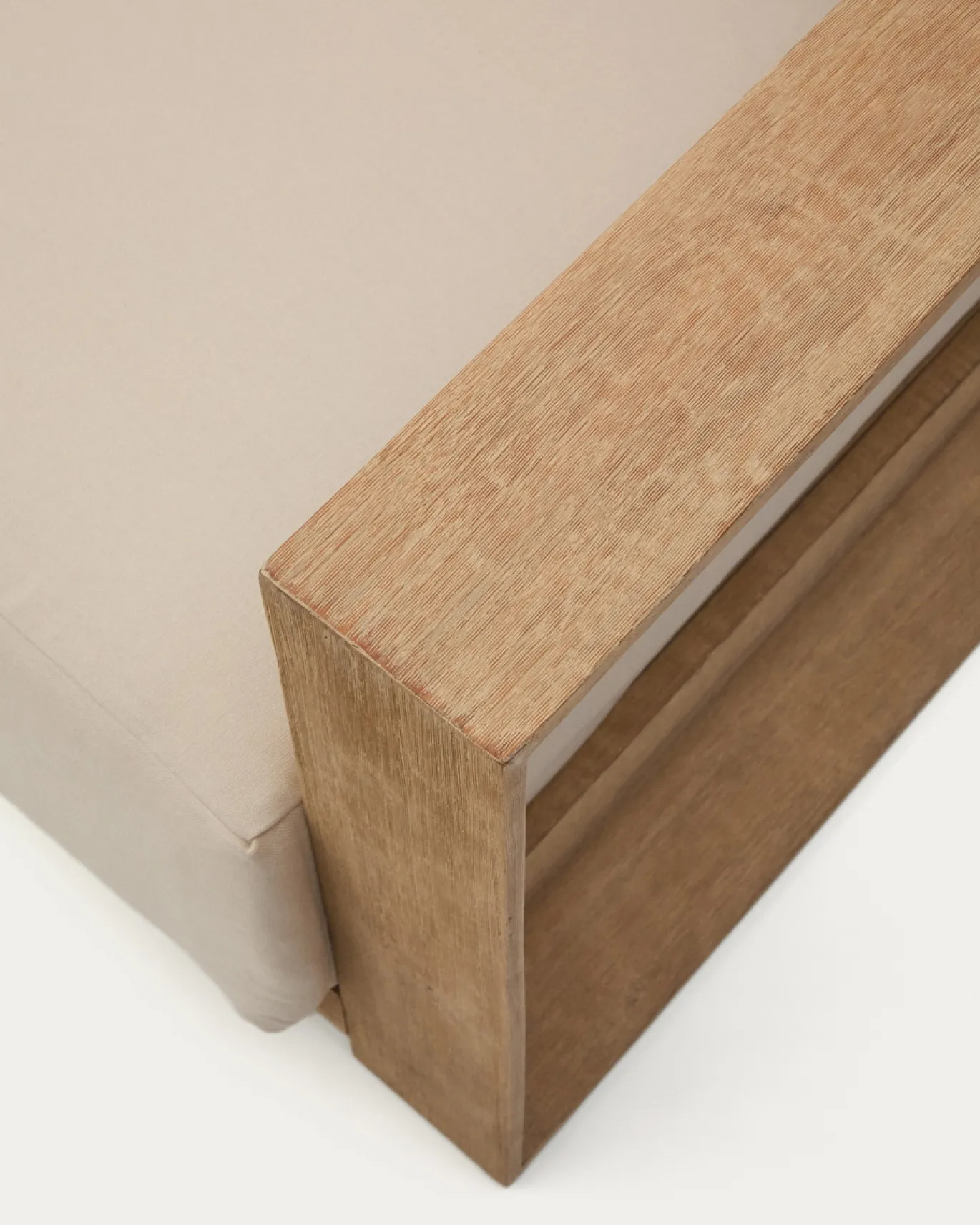 Kave Home 5-zitshoekbank Ambra Acaciahout 248cm