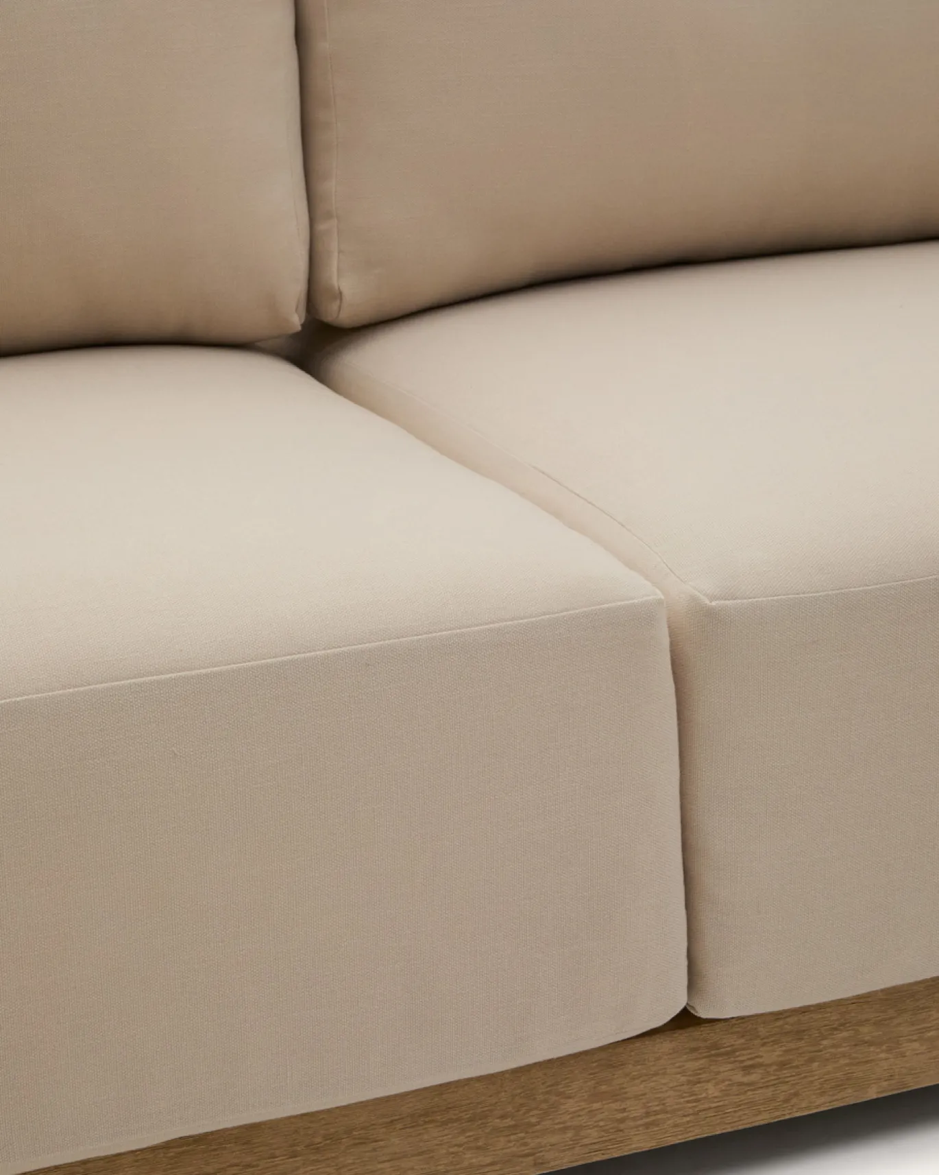 Kave Home 5-zitshoekbank Ambra Acaciahout 248cm