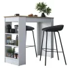 Keukentafel Jalova Melamine Walnoot Wit