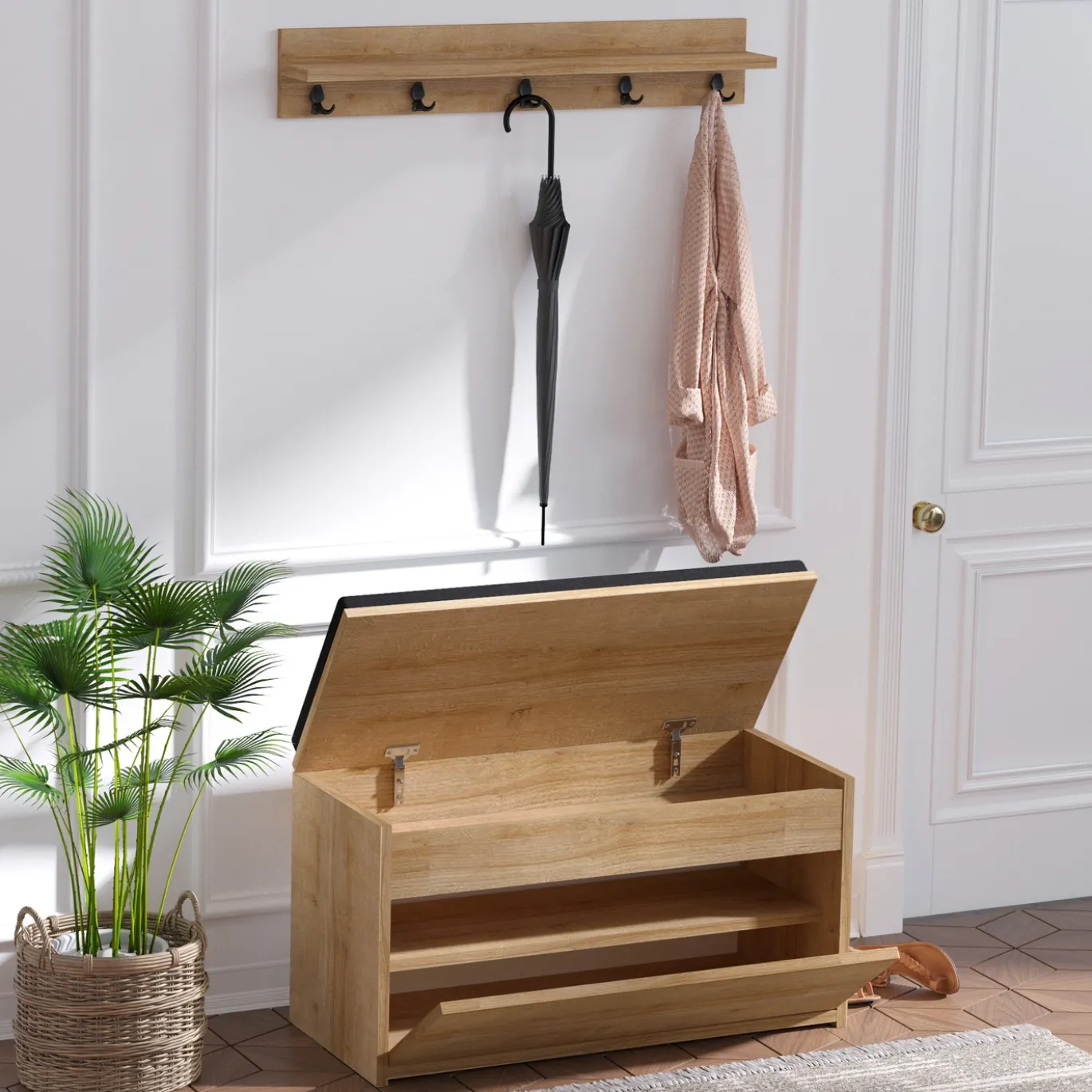 Keukentafel Jalova Melamine Walnoot Wit