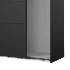 Kledingkast Catania Mat Zwart 2-schuifdeuren - Giga Living