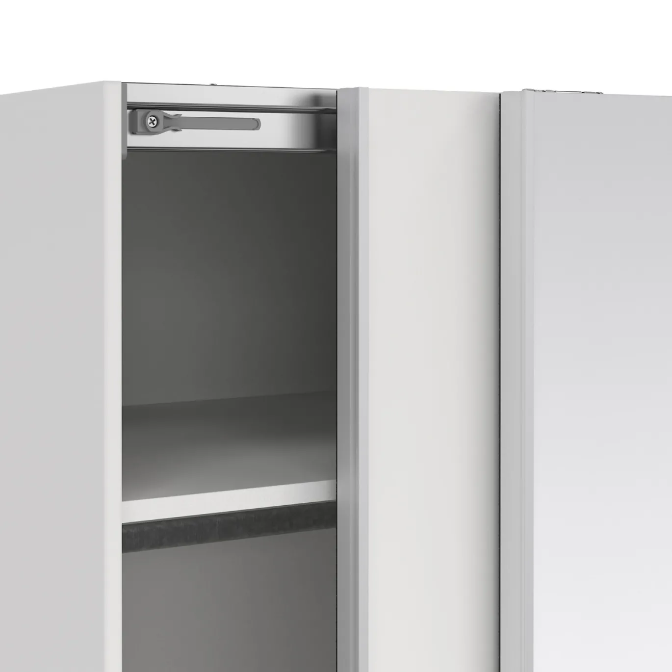Kledingkast Catania Wit Spiegel Met Lades 120x200cm - Giga Living