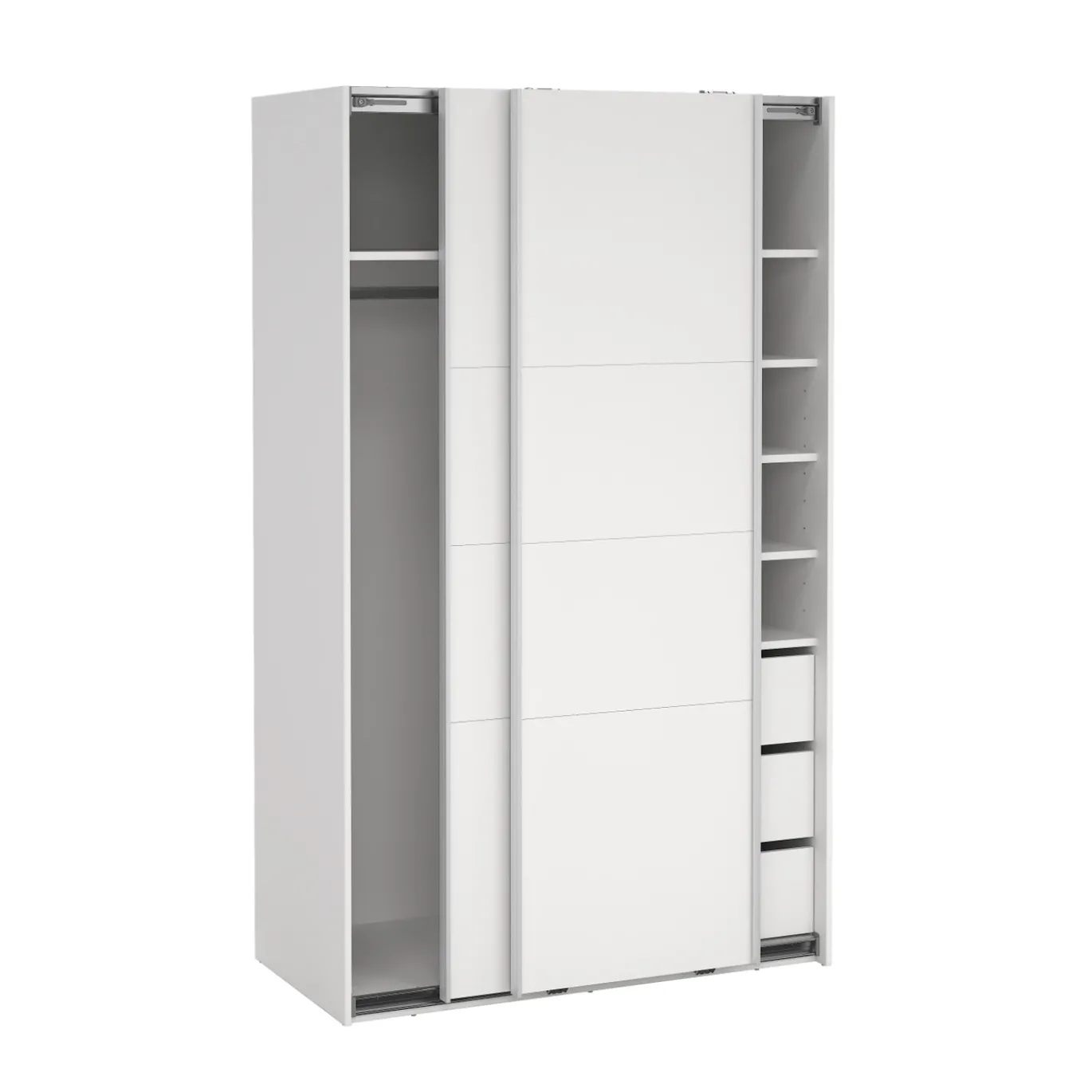 Kledingkast Catania Wit 120x200cm - Giga Living