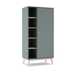 Kledingkast Esteban 1d5h Khaki Groen/wit Wax - Giga Meubel