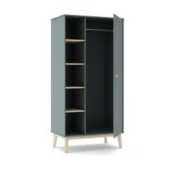 Kledingkast Esteban 1d5h Khaki Groen/wit Wax - Giga Meubel