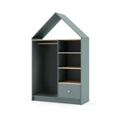 Kledingkast Estefania 3h1dr Khaki Groen/wit Wax - Giga Meubel