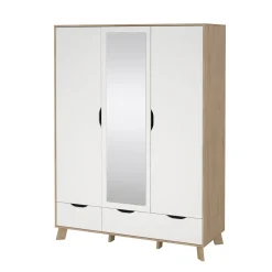 Kledingkast Ikast Wit Jackson Hickory - Giga Living