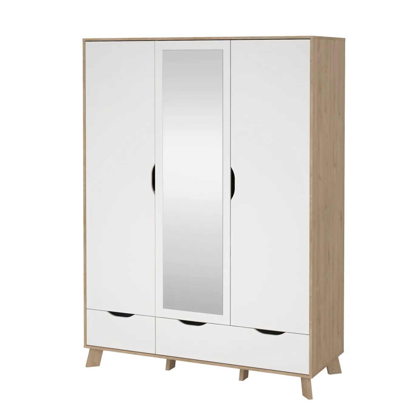 Kledingkast Ikast Wit Jackson Hickory - Giga Living